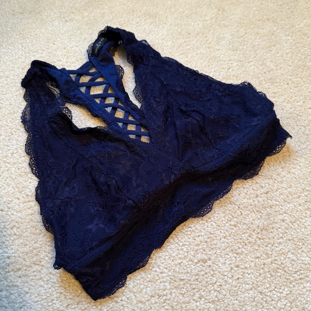 Navy Blue Signature8 Lace Bralette